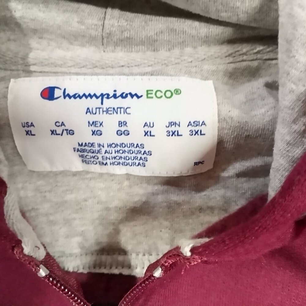 Champion Full Zippered Hooded Mens Sweatshirt NWT XL - Picture 4 of 8
